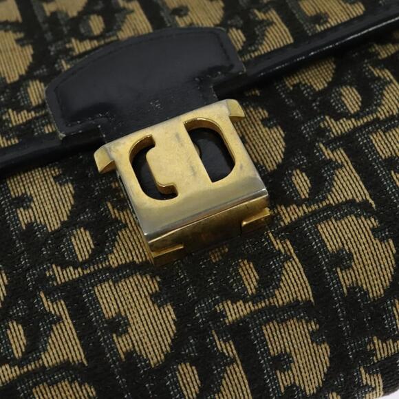 DIOR Trotter Canvas Shoulder Bag Navy Gold - Picture 9 of 16